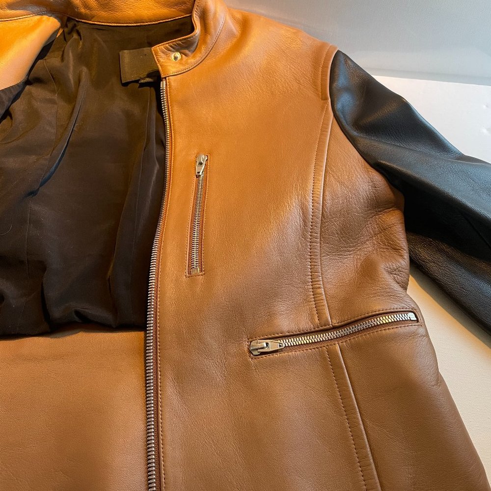 Alexander Wang Leather Two-tone Jacket - Picture 3 of 16